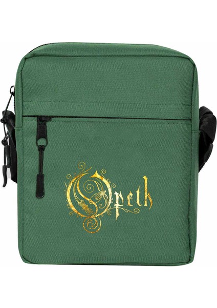 Opeth Logo Classic Omuz Çantası Yeşil Renk