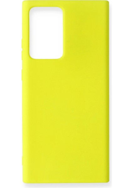 Samsung Galaxy Note 20 Ultra Kılıf Nano Içi Kadife Silikon - Sarı modelleri