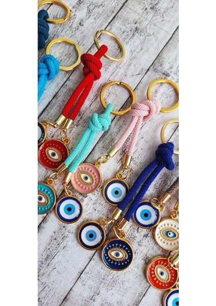 Hediyelik 10'lu Nazar Boncuklu Anahtarlık