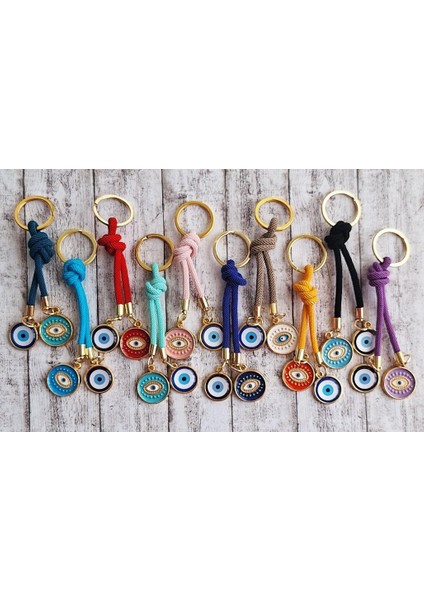 Hediyelik 10'lu Nazar Boncuklu Anahtarlık