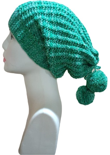 Kışlık Bere El Örgüsü Desenli Ponponlu Yumuşak Bayan Şapka fiyatları