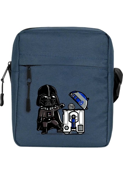 Darth Vader R2D2 Trashcan Omuz Çantası Lacivert Renk