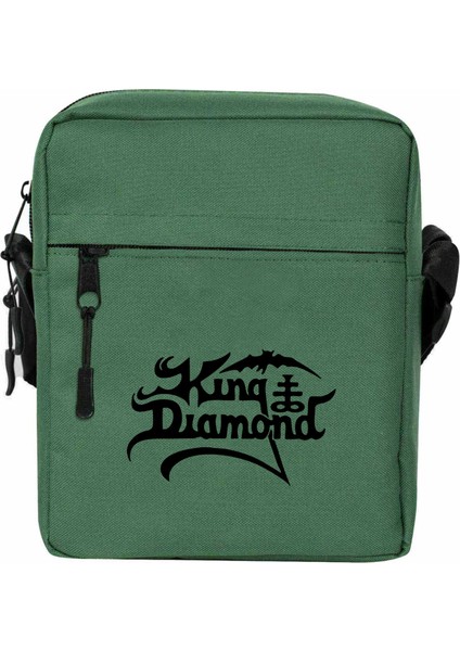 King Diamond Logo Omuz Çantası Yeşil Renk