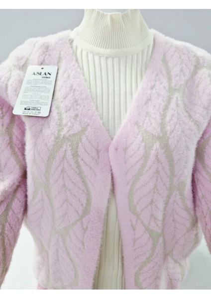 Kadın Yumuşak Dokulu Desenli Triko Hırka - Ceket modelleri