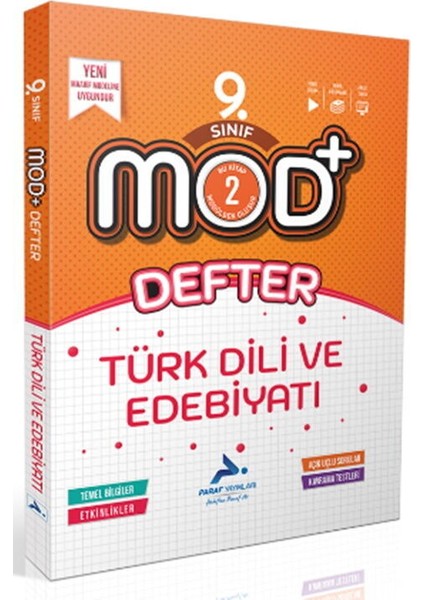 Paraf Yayınları 9. Sınıf Türk Dili ve Edebiyatı Mod Defter