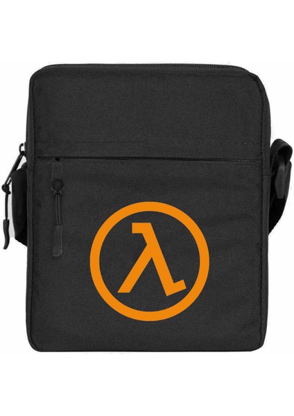 Half Life Logo Omuz Çantası Siyah Renk
