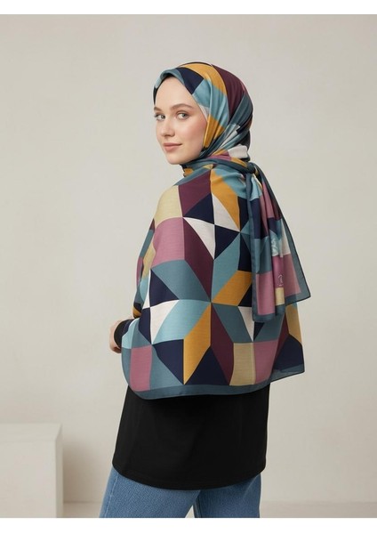 Geometrik Desenli Soft Şal