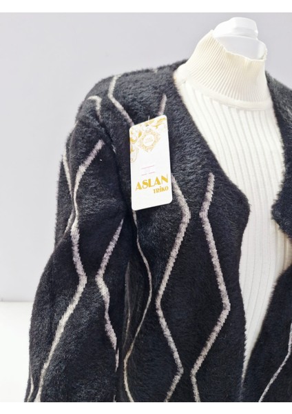 Kadın Yumuşak Dokulu Desenli Triko Hırka - Ceket fırsatları