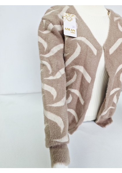 Kadın Yumuşak Dokulu Desenli Triko Hırka - Ceket modelleri