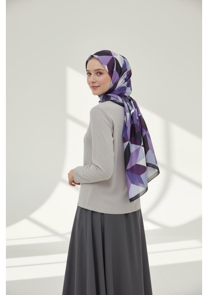 Geometrik Desenli Soft Şal