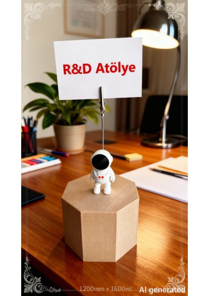 Astronot Masa Üstü Notluk / Fotoğraflık