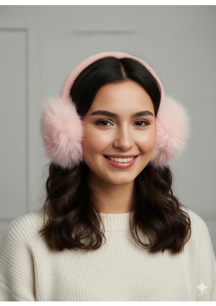 Peluş Katlanabilir Kuş Tüylü Kulaklık