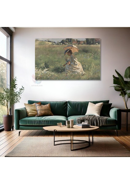 Kanvas Yatay Duvar Tablosu Kanvas Vintage Semsiyeli Kadin Ev Ofis Salon Modern Duvar Tablosu fiyatları