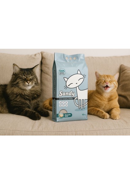 Marsilya Sabunu Ekstra Topaklanan Bentonit Kedi Kumu 10 kg 2'li modelleri