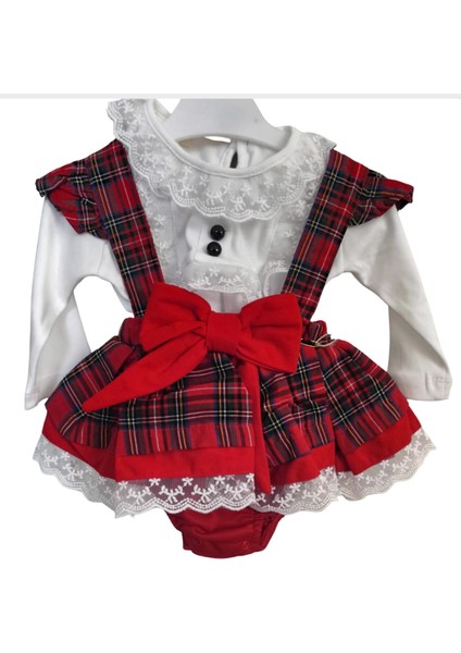 Laura Baby Ekoseli ve Fiyonklu Kız Bebek /çocuk Özel Gün/doğum Günü /party Romper Tulum fiyatları