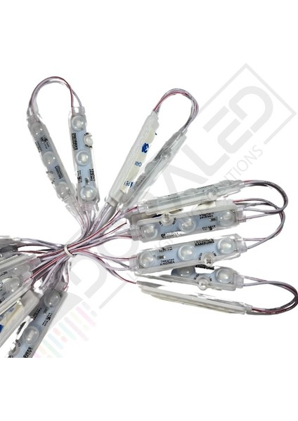 Samsung 3'lü Led Modül 12 Volt Mavi -10 Adet