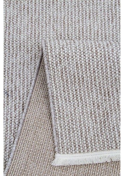 Beyaz Bej Bukleli Yumuşak Iskandinav Loom Salon Koridor Mutfak Oturma Odası Halısı Yolluk