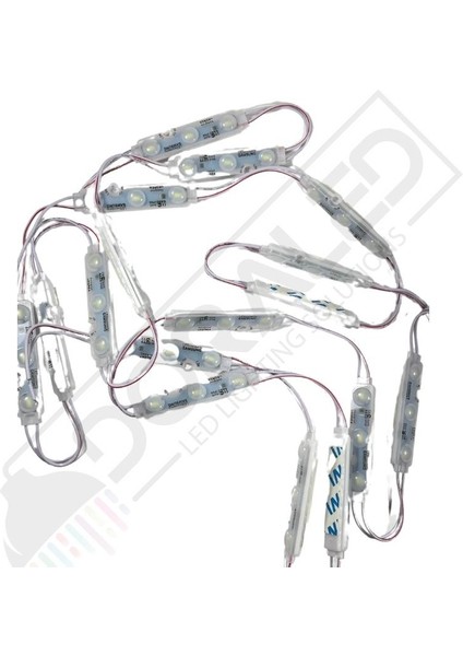 Samsung 3'lü Led Modül 12 Volt Yeşil -10 Adet