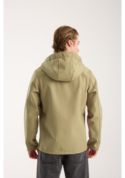 Erkek Içi Polarlı Su ve Rüzgar Geçirmez Softshell Outdoor Spor Mont