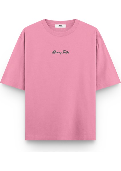 John D. Rockerduck Varyemez Amca Yarı Oversize Sırt Baskılı Pembe Tshirt 1380 fiyatları
