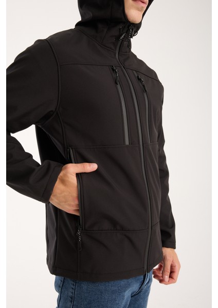 Erkek Içi Polarlı Su ve Rüzgar Geçirmez Softshell Outdoor Spor Mont fırsatları