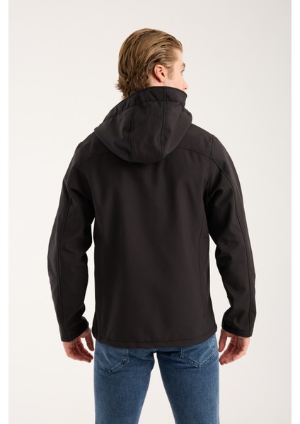 Erkek Içi Polarlı Su ve Rüzgar Geçirmez Softshell Outdoor Spor Mont