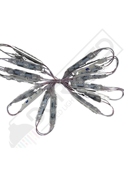 Samsung 3'lü Led Modül 12 Volt Kırmızı -10 Adet