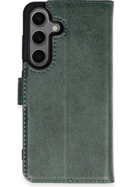 Newface Samsung Galaxy S24 Kılıf Trend S Plus Kapaklı Kılıf - Yeşil