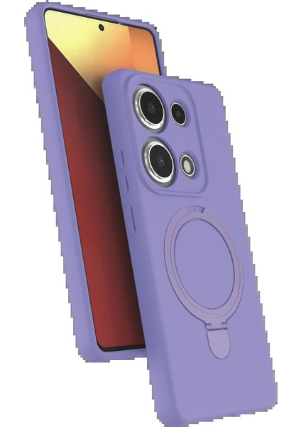 CPT05 Xiaomi Redmi Note 13 Pro 4g Regal Magsafe Standlı Kapak - Lila