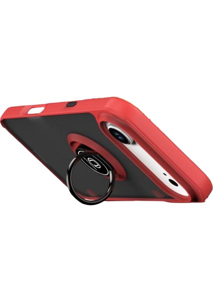 CPT05 Apple iPhone 17 Air Montreal Yüzüklü Silikon Kapak - Kırmızı modelleri