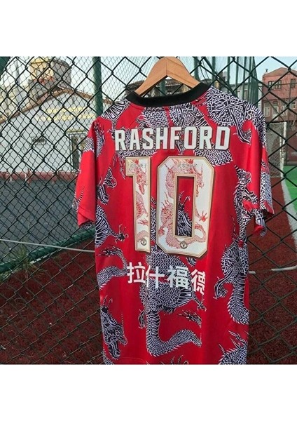 Mânchester/unîted 2023-24 Sezon Çin Yılı Özel Dragon Tasarımlı Marcus Rashford Forması