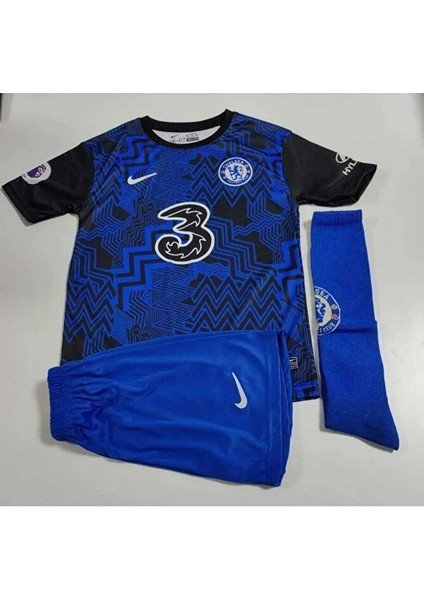 Chelsea 2023/24 Yeni Sezon Kai Havertz Çocuk Forması Şort Çorap 3'lü Set fiyatları
