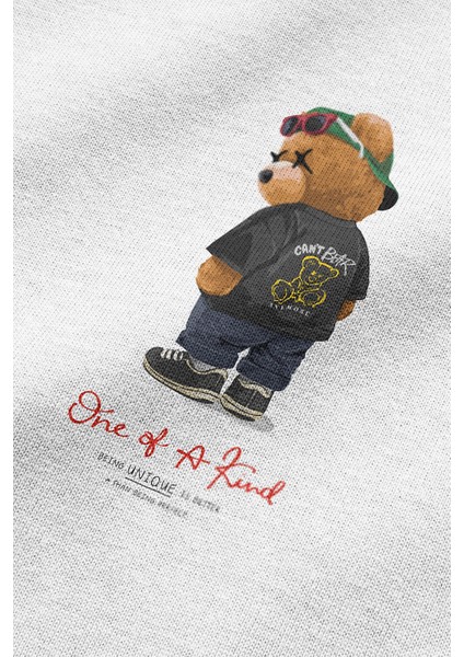 Teddy Bear Baskılı Yarı Oversize T-Shirt 1126 fiyatları