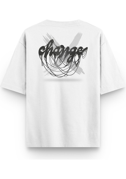 Not Change Değişmemek Sırt Yarı Oversize T-Shirt 1205