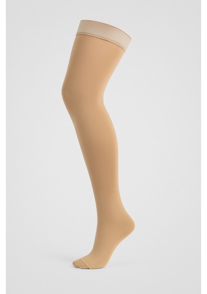 Diz Üstü Çorabı Silikonlu Ccl2 Açık Burun