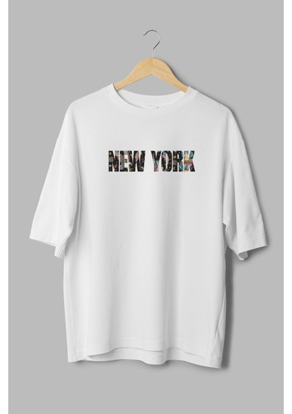 New York Baskılı Yarı Oversize T-Shirt 1129 fiyatları