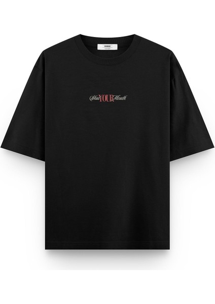 Shut Your Mouth Sırt Baskılı Yarı Oversize T-Shirt 1194 fiyatları