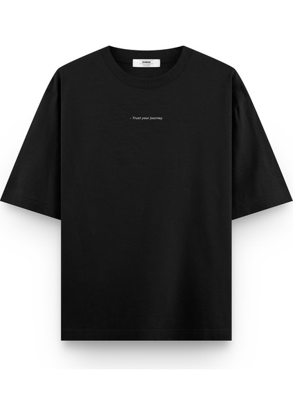 Siyah Oversize Tshirt Kolaj Sırt Baskılı Oversize Yazılı Unisex Tişört 1330 fiyatları