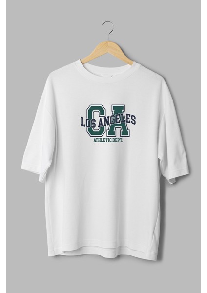 Ca Los Angeles Baskılı Yarı Oversize T-Shirt 1115 modelleri