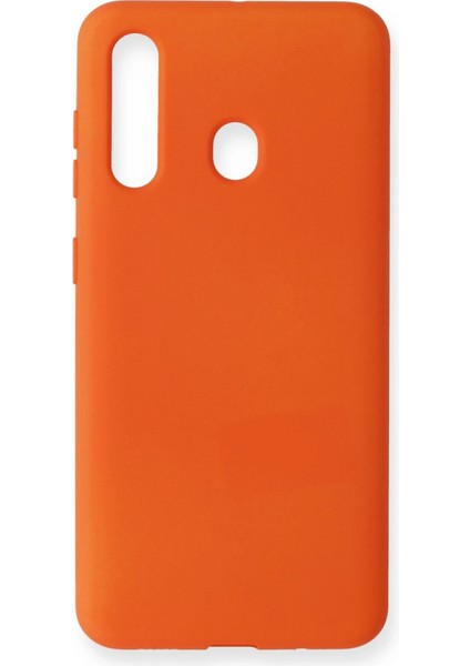 Samsung Galaxy M40 Kılıf Nano Içi Kadife Silikon - Turuncu modelleri