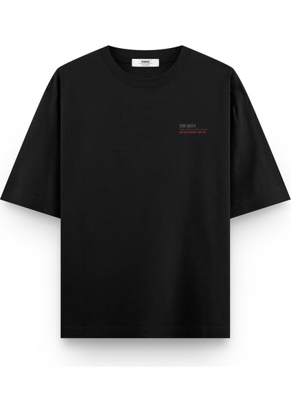 Daffy Duck Sırt Baskılı Yarı Oversize Siyah Tshirt 1393 fiyatları