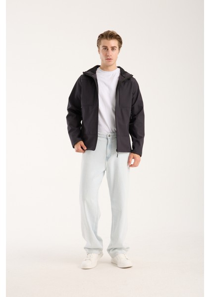 Erkek Içi Polarlı Su ve Rüzgar Geçirmez Softshell Outdoor Spor Mont