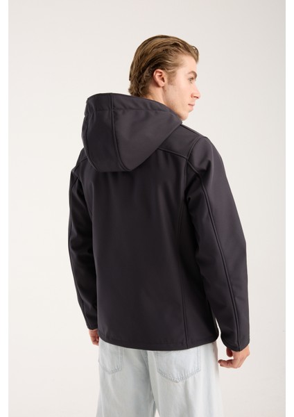 Erkek Içi Polarlı Su ve Rüzgar Geçirmez Softshell Outdoor Spor Mont