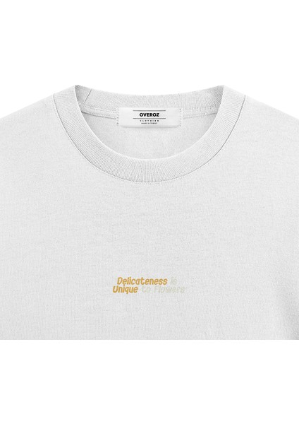 Flowers Sarı Papatya Sırt Baskılı Yarı Oversize T-Shirt 1226S fırsatları
