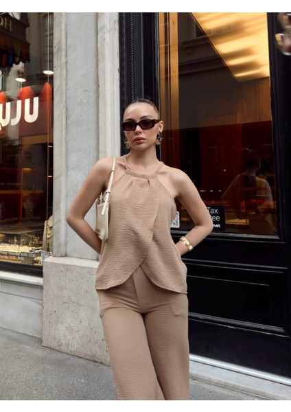 Kruvaze Takım Ayrobin Bej S054 fiyatları