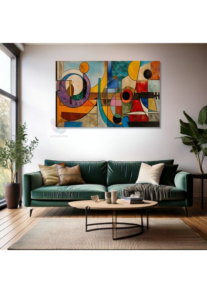 Kanvas Yatay Duvar Tablosu Kanvas Soyut Geometrik Sanat Ev Ofis Salon Modern Duvar Tablosu fiyatları