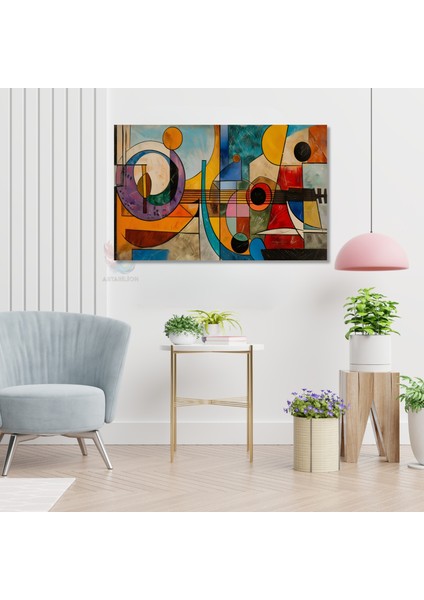 Kanvas Yatay Duvar Tablosu Kanvas Soyut Geometrik Sanat Ev Ofis Salon Modern Duvar Tablosu modelleri