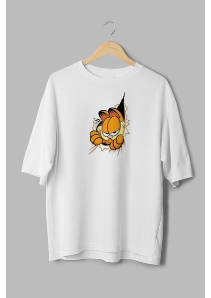Kedi Garfield Baskılı Yarı Oversize T-Shirt 1139 fiyatları