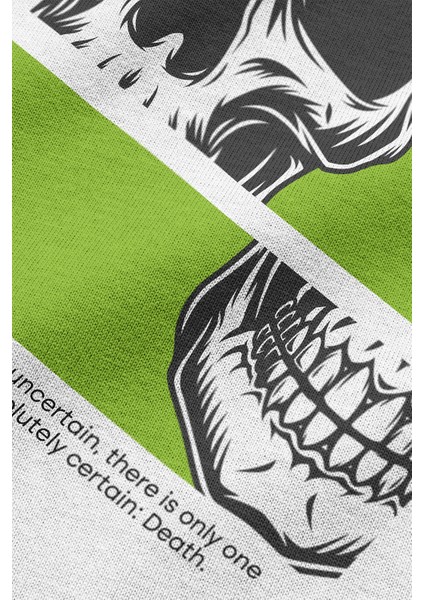 Skull Kurukafa Sırt Yarı Oversize T-Shirt 1208 indirimleri