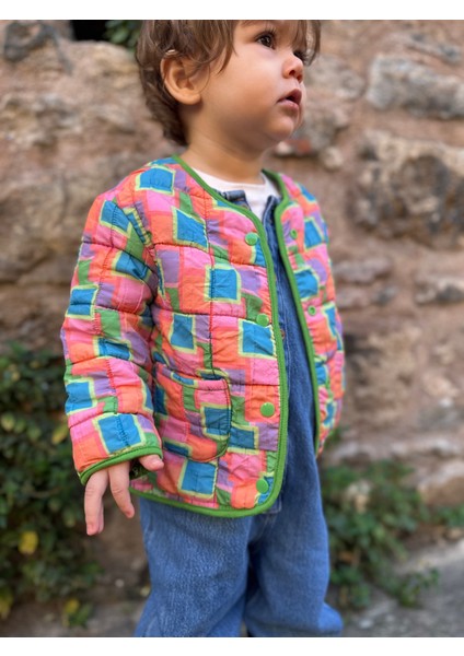 Mevsimlik Renkli Kapitone Mont